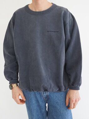 Boulder Ridge Grey Faded Logo Sweatshirt Crewneck Casual Classic Pullover Large